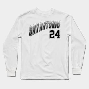 Retro San Antonio Number 24 Long Sleeve T-Shirt